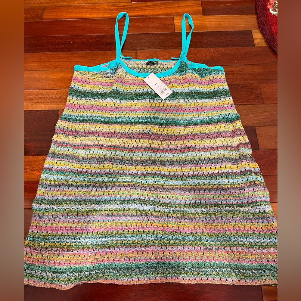 Multi Colored Crochet Summer Dress/ Cover Up